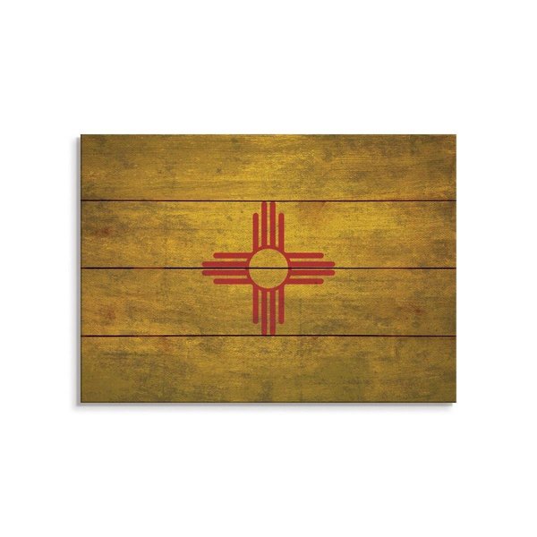 Wile E. Wood 20 x 14 in. New Mexico State Flag Wood Art FLNM-2014
